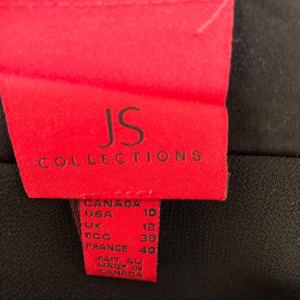 Js Collections Ruffled Slit Side Lined Skirt Blac… - image 4